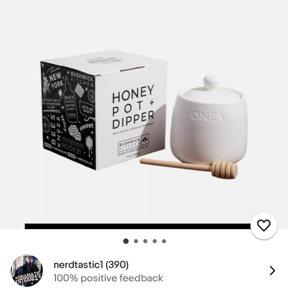 Bushwick Kitchen Ceramic Honey Pot